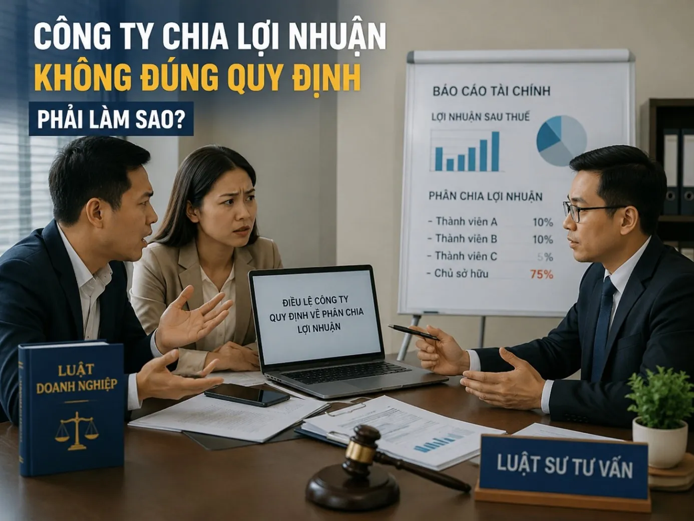Công ty chia lợi nhuận không đúng quy định phải làm sao?