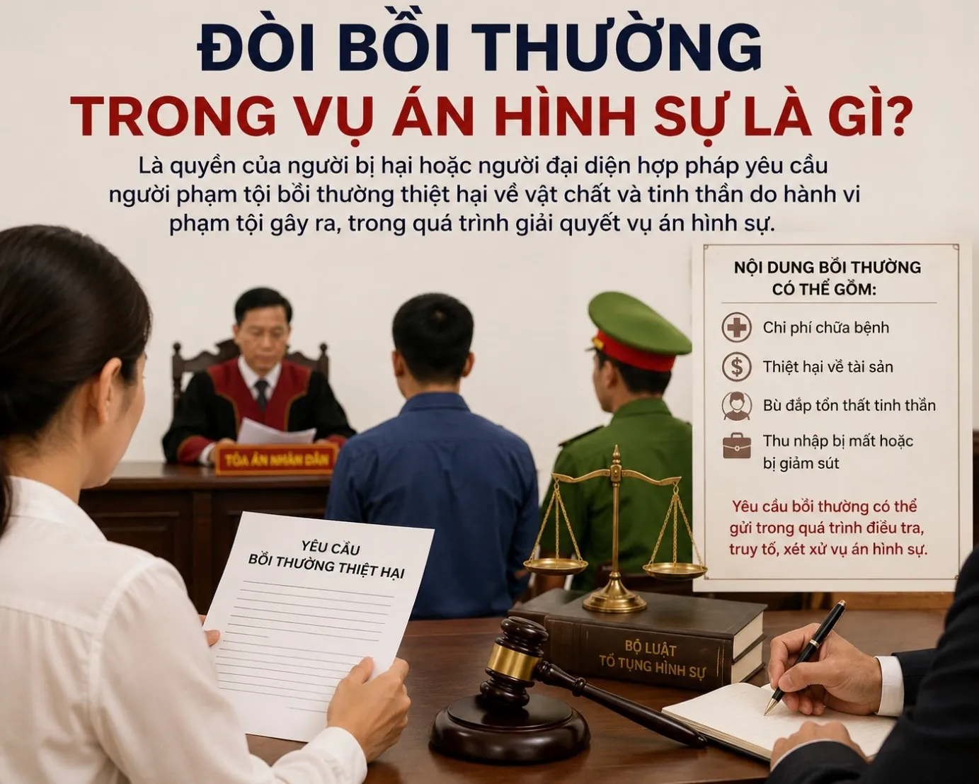 Đòi bồi thường trong vụ án hình sự là gì?