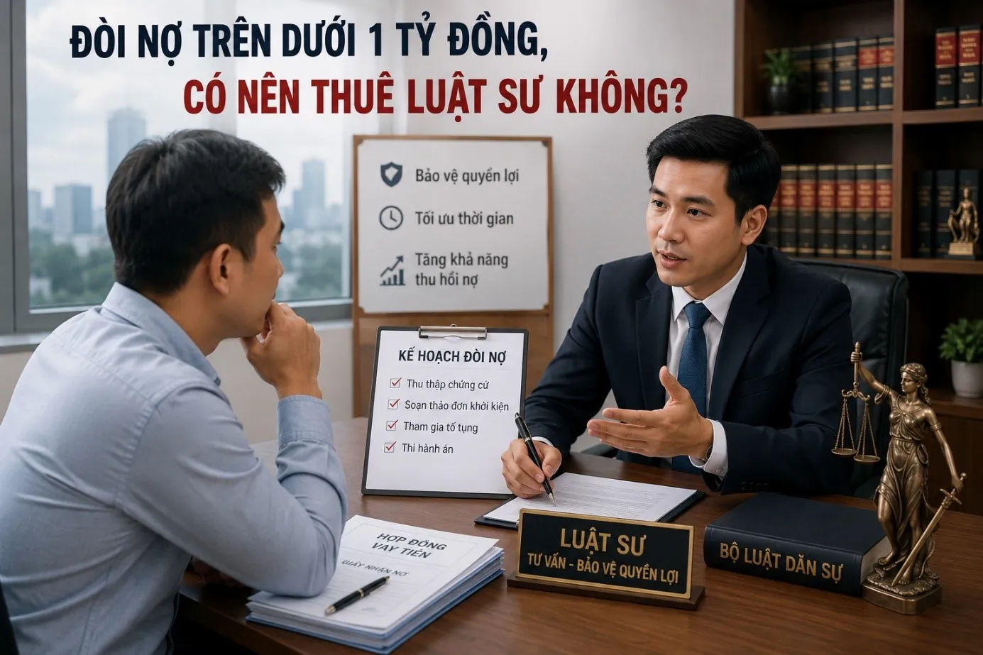 Đòi nợ trên dưới 1 tỷ đồng, có nên thuê luật sư không?