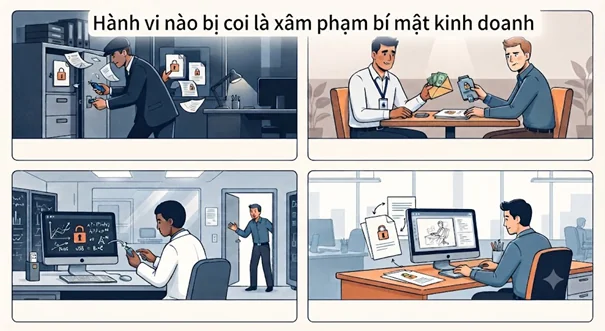 Hành vi nào bị coi là xâm phạm bí mật kinh doanh? Hành vi nào bị coi là xâm phạm bí mật kinh doanh?