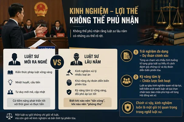 Có phải luật sư mới ra nghề thì bào chữa không tốt bằng luật sư lâu năm?