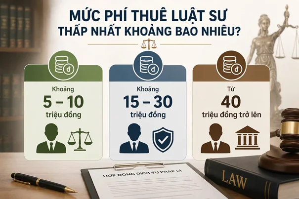Mức phí thuê luật sư thấp nhất khoảng bao nhiêu