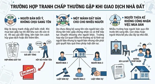 Những tranh chấp thường gặp