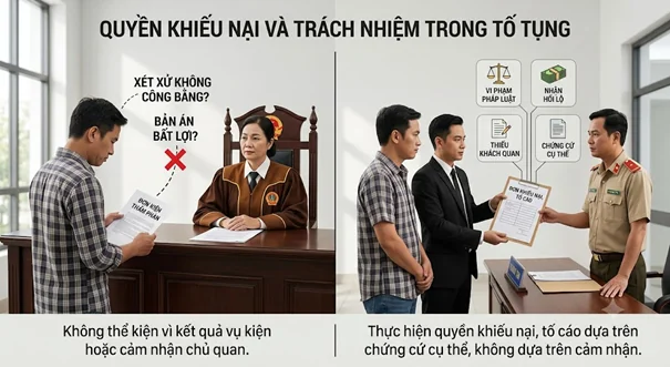 quyền khiếu nại và trách nhiệm trong tố tụng
