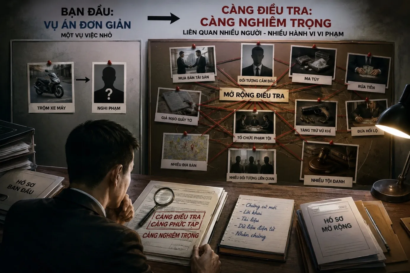 Tại sao có nhiều vụ án ban đầu đơn giản nhưng càng điều tra lại càng nghiêm trọng hơn