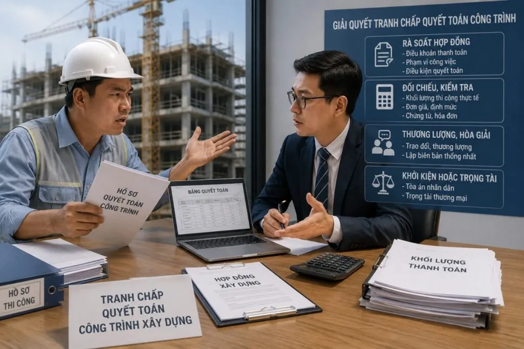 Tranh chấp quyết toán công trình xây dựng phải làm sao?