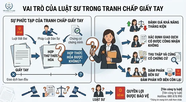 Vai trò của luật sư trong tranh chấp giấy tay