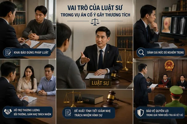 Vai trò của luật sư trong vụ án cố ý gây thương tích  