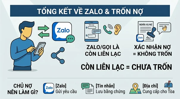 Vẫn liên lạc qua Zalo có phải là bỏ trốn?