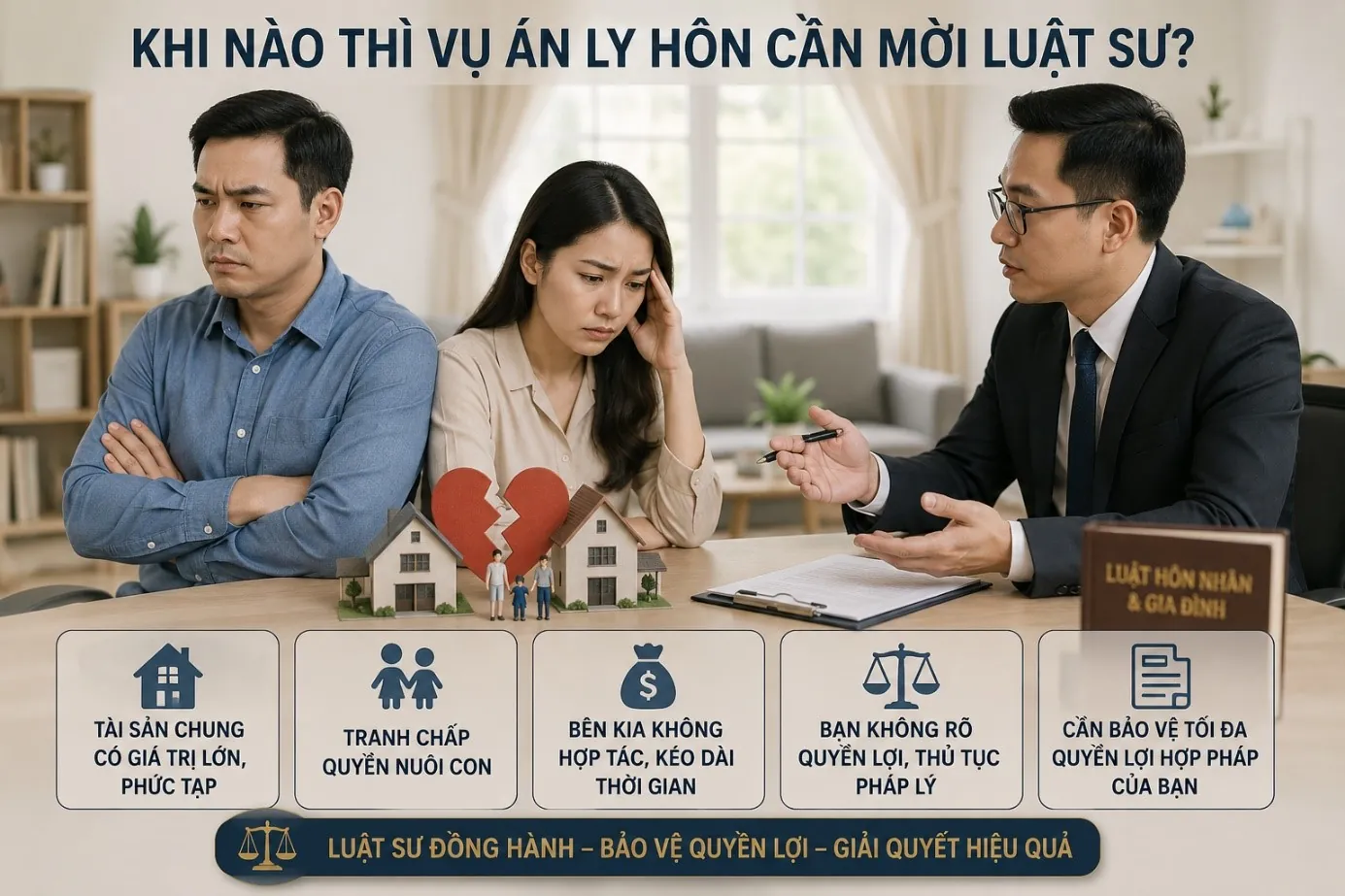Khi nào thì vụ án ly hôn cần mời luật sư?