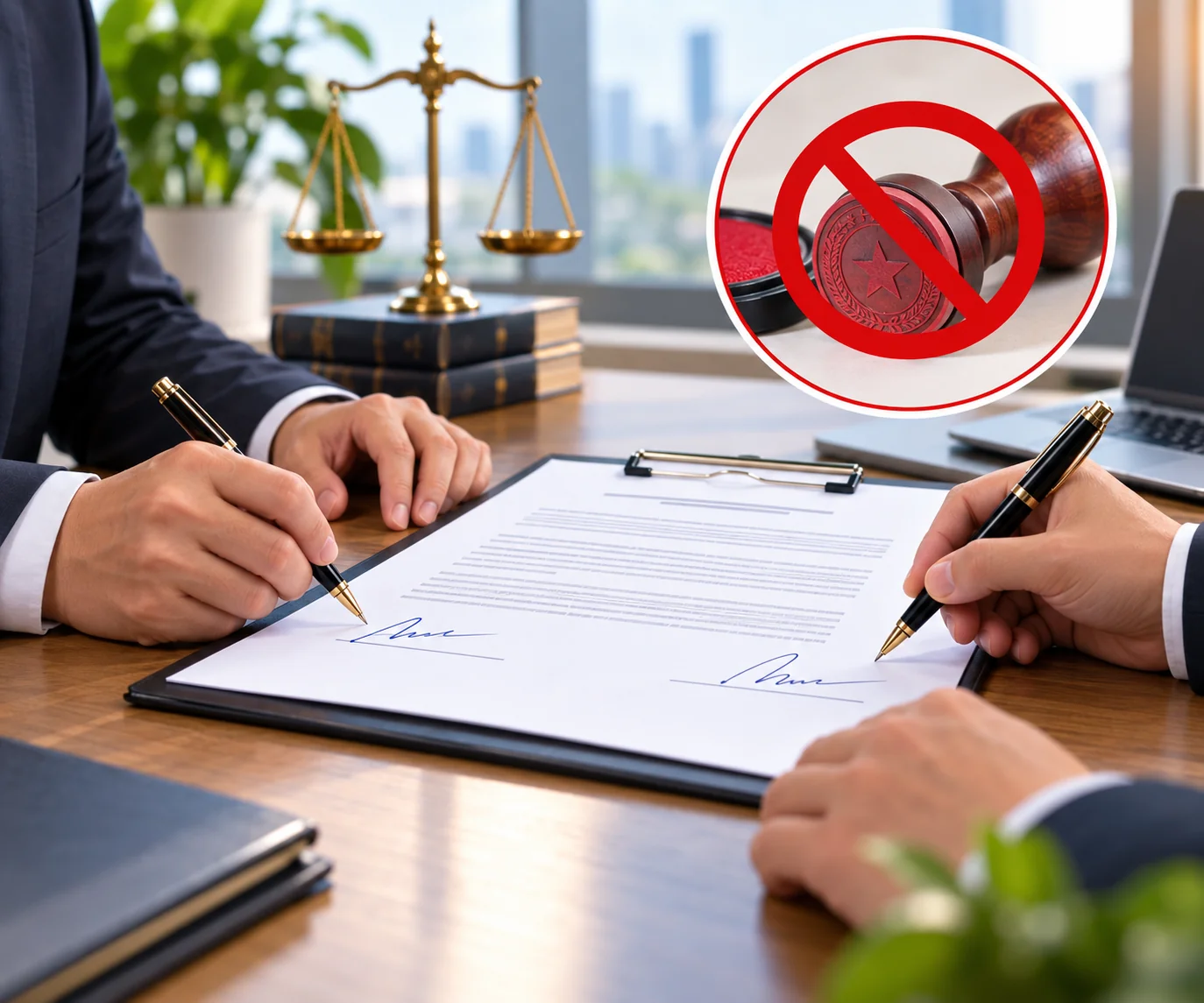 Hợp đồng thương mại không có con dấu